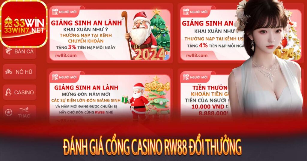 Đánh giá cổng casino Rw88 đổi thưởng